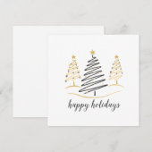 Moderne trends Vakantiebomen Feestdagenkaart (Voorkant / Achterkant)