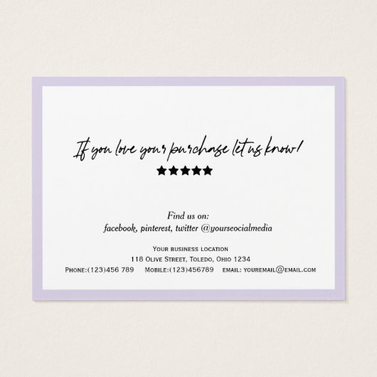 Moderne trendscript chic QR code gift vouchers Visitekaartje (Achterkant)