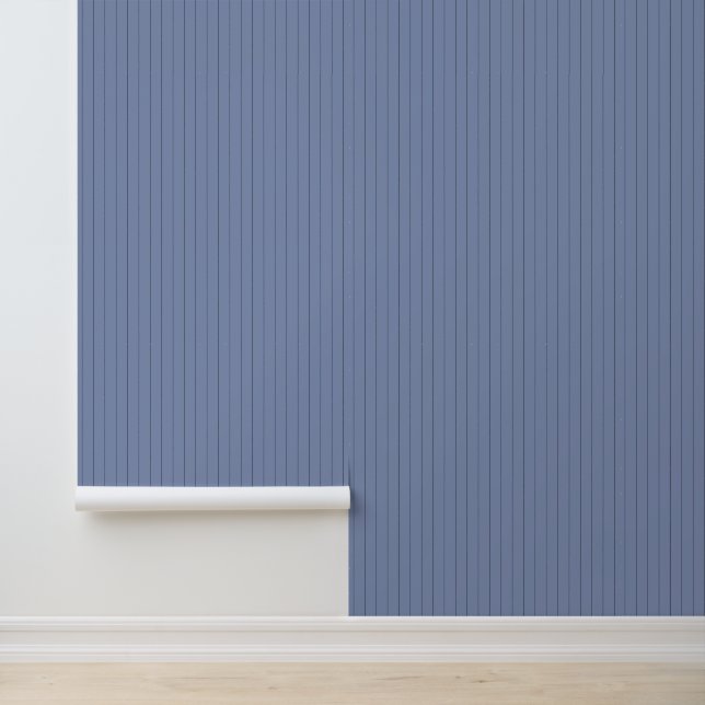 Moderne trendy 1" pinstripen blauw behang (Applicatie)