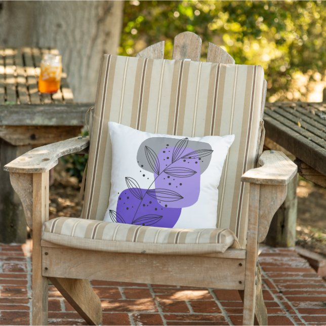 Moderne Trendy Abstracte bloemige Boho Chic Buitenkussen (Stoel)