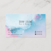 Moderne Trendy Abstracte Waterverf Visitekaartjes (Achterkant)
