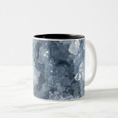 Moderne Trendy Blauwe Celestite Crystal Agaat Geod Tweekleurige Koffiemok (Voorkant rechts)