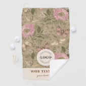 Moderne Trendy Bloem Botanische Bloemige Monogram Golfhanddoek (Insitu)