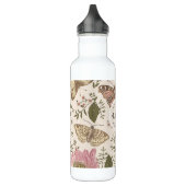 Moderne Trendy Bloemen Botanische Bloemige Monogra Waterfles (Links)