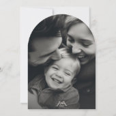 moderne trendy boog 2 foto kerst boog kaarten (Achterkant)