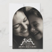 moderne trendy boog 2 foto kerst boog kaarten (Voorkant)