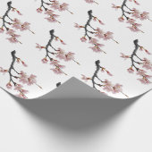 Moderne Trendy Cherry Blossom Tree Branch Cadeaupapier (Hoek)