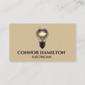 Moderne Trendy Cool Lightbulb Elektricien Visitekaartje (Achterkant)