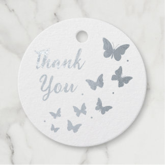 Moderne Trendy Cute Gouden Folie Vlinder Bedankt Bedankjes Labels