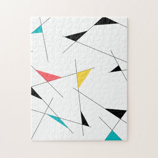 Moderne, trendy, eenvoudige, leuke geometrische gr legpuzzel (Verticaal)
