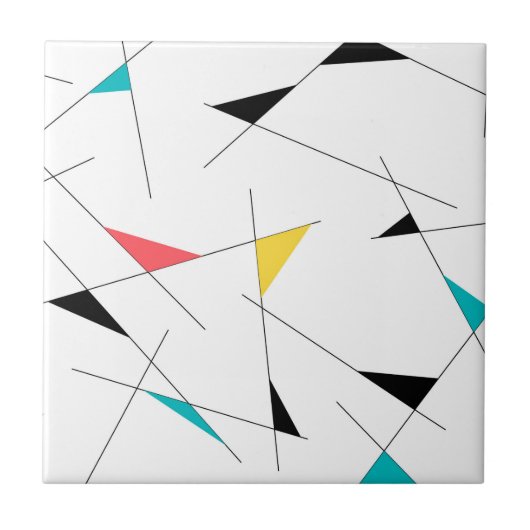Moderne, trendy, eenvoudige, leuke geometrische gr tegeltje (Voorkant)