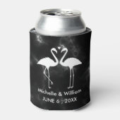 Moderne trendy flamingo's gepersonaliseerd  blikjeskoeler (Blikje Voorkant)