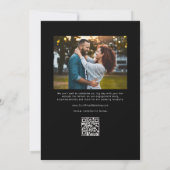Moderne trendy gebogen foto save the date (Achterkant)