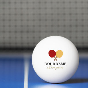 Moderne trendy gepersonaliseerde naam Ping Pong Ba Pingpongballen