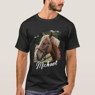 Moderne Trendy Gepersonaliseerde Paard Foto en Tek T-shirt