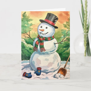Moderne trendy gepersonaliseerde vrolijk kerstmis feestdagen kaart