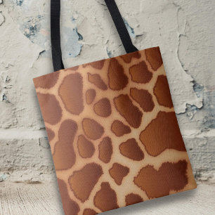 Moderne trendy giraffe patroon safari dier draagtas