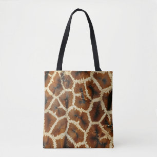 Moderne trendy Giraffe print bruin Draagtas