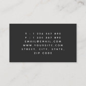 Moderne trendy gloeilamp elektrische lichtdiensten visitekaartje (Achterkant)