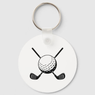 Moderne Trendy Golf stick bal Golfer Golfen Sleutelhanger