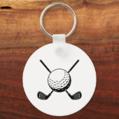 Moderne Trendy Golf stick bal Golfer Golfen Sleutelhanger (Voorkant)