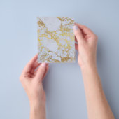 Moderne trendy gouden glitter marmer flyer (Hand)