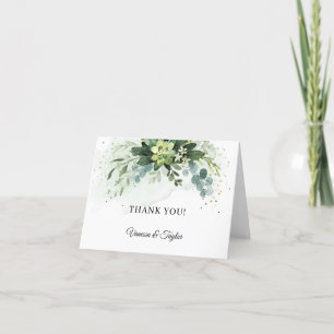 Moderne trendy groen succulente bloemen bedankkaart