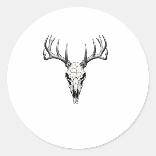 Moderne trendy herten schedel Sticker (Voorkant)
