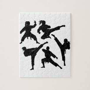 Moderne trendy karate / taekwondo / judo legpuzzel