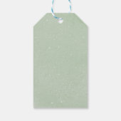 Moderne trendy kerst | Elegant groen Cadeaulabel (Achterkant)
