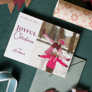 Moderne Trendy Kerstsneeuwvlokken Foto Vakantie Feestdagenkaart