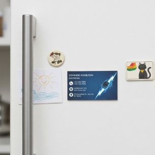 Moderne Trendy Koel Bliksem Elektricien Zakelijk Magnetisch Visitekaartje