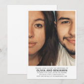 Moderne Trendy Krachtige Typografie Foto Bruiloft Kaart (Voorkant / Achterkant)