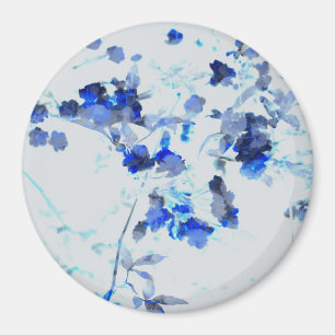 Moderne, trendy kunst van het bloempatroon magneet