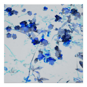 Moderne, trendy kunst van het bloempatroon perfect poster
