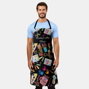 moderne trendy kunstbenodigdheden patroon voor kun schort