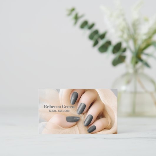 Moderne Trendy Manicurist Nail Artist Nail Salon Visitekaartje (Staand voorkant)
