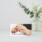 Moderne Trendy Manicurist Nail Artist Nail Salon Visitekaartje (Staand voorkant)