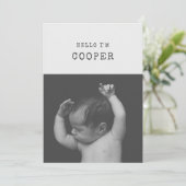 Moderne trendy minimale foto-aankondiging aankondiging (Staand voorkant)