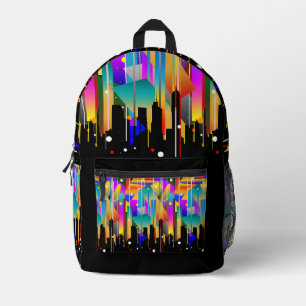 Moderne Trendy New York City Kleurrijk Abstract Bedrukte Rugzak