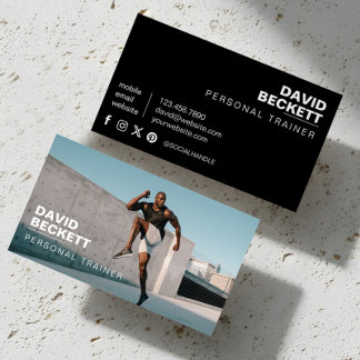 Moderne Trendy Persoonlijke Trainer Fitness Coach Visitekaartje
