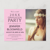 MODERNE TRENDY PINK 2025 GRADUATION INVITATION (Devant)