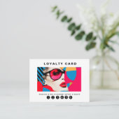 Moderne trendy pop art Loyalty 5 Salon Visitekaartje (Staand voorkant)