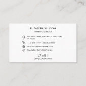 Moderne Trendy Professional QR Code Foto Visitekaartje (Achterkant)