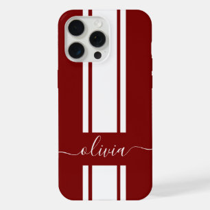 Moderne trendy race strepen gemerkt iPhone 15 pro max hoesje