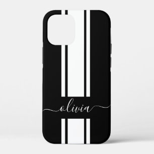 Moderne trendy racing strepen gemerkt iPhone 12 mini hoesje