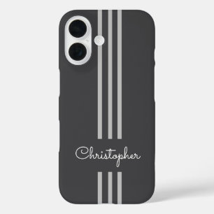 Moderne trendy racing strepen gemerkt  iPhone 16 hoesje