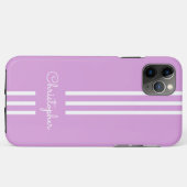 Moderne trendy racingstrepen gemonogrammeerd Case-Mate iPhone case (Achterkant (horizontaal))