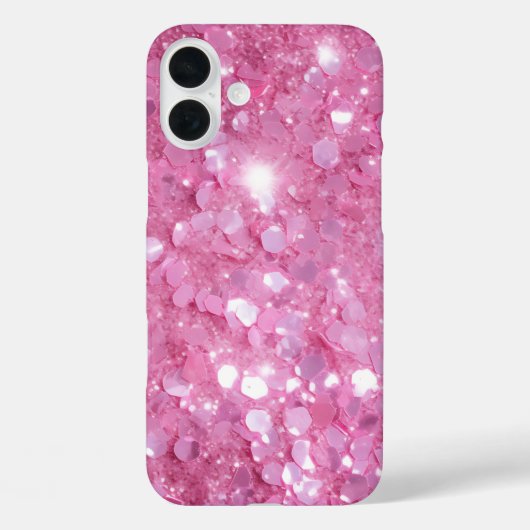 Moderne trendy roze glitter Case-Mate iPhone case (Achterkant)