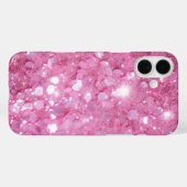Moderne trendy roze glitter Case-Mate iPhone case (Achterkant (horizontaal))